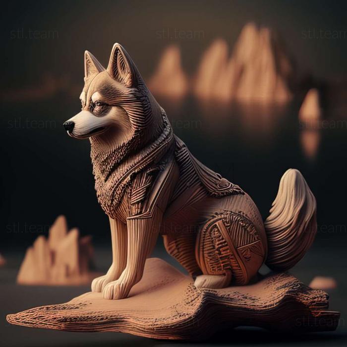 3D модель Собака сахалінської хаскі (STL)
